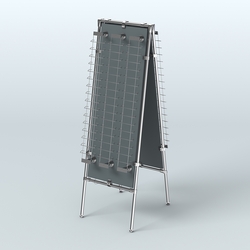 Напольная стойка Хром под очки №5-Д24 Шалаш (открытого доступа), Темно-Серый