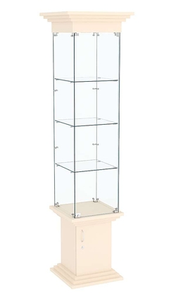 Витрина с верхней подсветкой ЦИТАДЕЛЬ №2, Крем Вайс