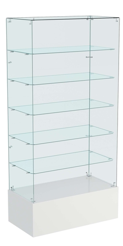 Витрина ИСТРА №609 прямоугольная (З/C - стекло), без дверей, Серый