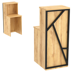 Ресепшен серии ЛОФТ - АЛЬФА №2 (декор №2), Дуб Золотистый