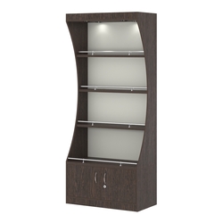 Стеллаж Гарант №1-2-900-О с ограничителями, Дуб Венге + Белый