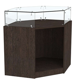 Прилавок Истра №16 угловой, универсальный (открытый), Дуб Венге