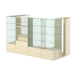 Павильон ИСТРА пристенный №1б (5, 87 кв.м), Крем Вайс