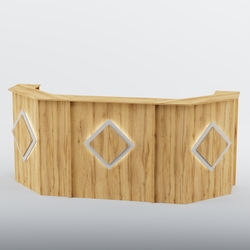 Ресепшен со скошенными углами РОМБ №5, Дуб Золотистый