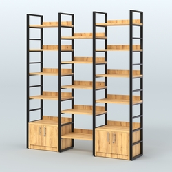 Комбо стеллажей с полками STRONG - АЛЬФА №1 (1960 мм), Дуб Золотистый