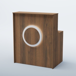 Ресепшен прямоугольный КРУГ №1, Орех