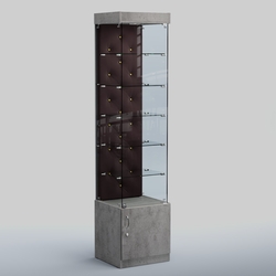 Высокая стеклянная витрина КАПИТОНЕ №502, Бетон Чикаго + 17 Elephant