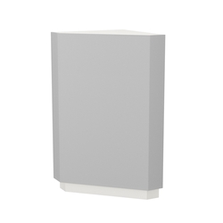 Витрина угловая "Диаманд" №6, Белый + Серый