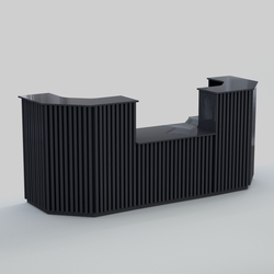 Ресепшен со столом выдачи серии ВЕРТИКАЛЬ №7, Антрацит