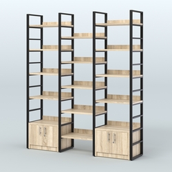 Комбо стеллажей с полками STRONG - АЛЬФА №1 (1960 мм), Дуб Сонома