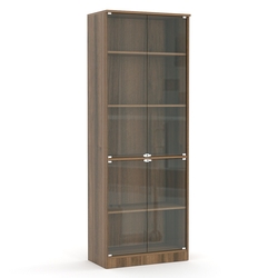 Шкаф-витрина офисный ШВ-51, Орех