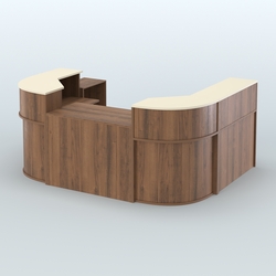 Пристенный павильон Чай и Кофе с собой №5, Орех + Крем Вайс