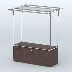 Островная торговая система ХРОМ 1200 мм с тумбами №3, Дуб Венге