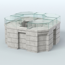 Торговый островок GOLD №2 восьмиугольный (4,04 кв.м), Метрополитан Грей