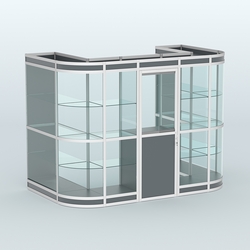 Павильон из профиля пристенный №4в (4,05 кв. м), Темно-Серый