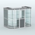 Павильон из профиля пристенный №4в (4,05 кв. м) Темно-Серый