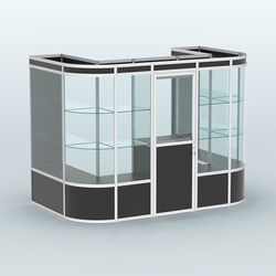 Павильон из профиля пристенный №4а (4,05 кв. м), Черный