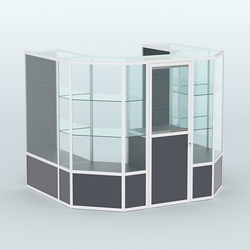 Павильон из профиля пристенный №3в ( 4,32 кв. м), Антрацит