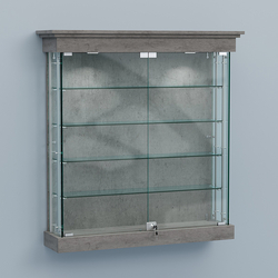 Витрина для музеев "Коллекция" настенная №2-4А-РЕГ, Бетон Чикаго светло-серый F186 ST9