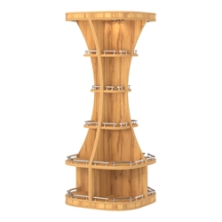 Островной высокий стеллаж ГАРАНТ №1-О с ограничителями, Дуб Золотистый