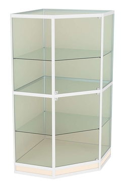 Витрина из профиля пятигранная угловая №8, Крем Вайс