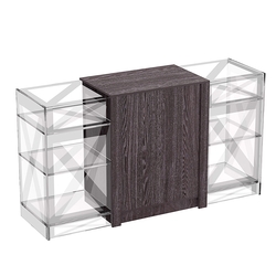 Прилавок из ДСП Модерн №1-КР-900 центральный, Ясень Анкор темный - U31105