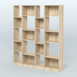 Стеллаж из ДСП серии ЛОФТ №15-1, Дуб Сонома