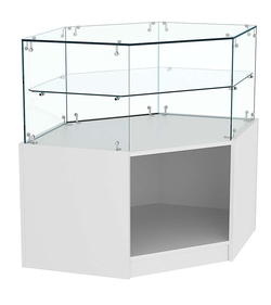 Прилавок Истра №17 угловой, универсальный (открытый), Серый
