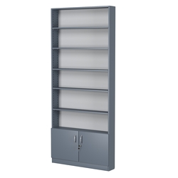 Стеллаж из ДСП с 5-ю полками 150x900 мм серии LEVEL-5 №9 (З/C - ДВП), Темно-Серый