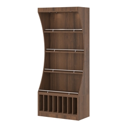 Стеллаж Гарант №1-3-900-О с ограничителями , Орех